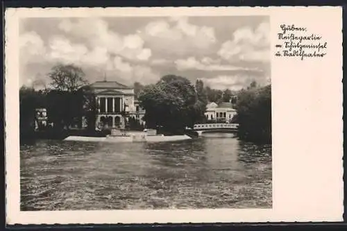 AK Guben, Neissepartie mit Schützeninsel und Stadttheater
