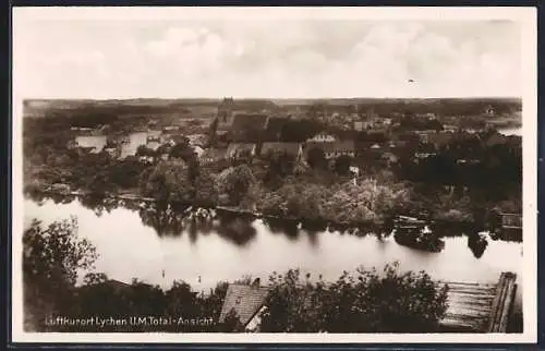 AK Lychen, Totalansicht der Ortschaft