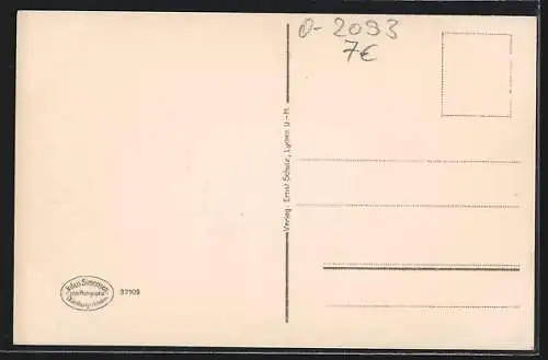 AK Lychen, Totalansicht der Ortschaft