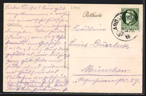 AK Landau i. Pf., Anlagen am Nord-Ring mit Kaiser Friedrich Denkmal