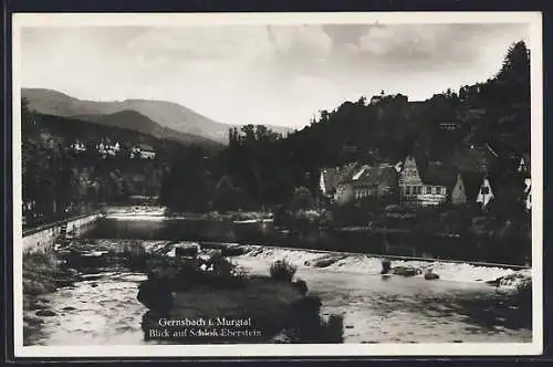 AK Gernsbach i. Murgtal, Blick auf Schloss Eberstein