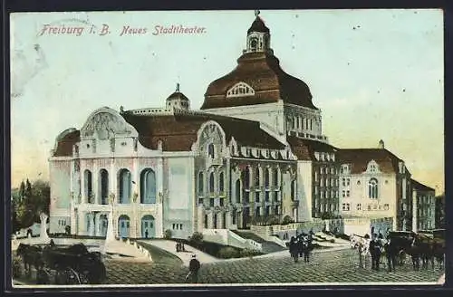 AK Freiburg i. B., Neues Stadttheater