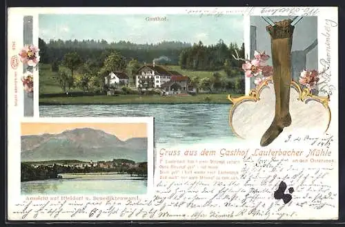 AK Seeshaupt, Ortsansicht, Gasthaus Lauterbacher Mühle