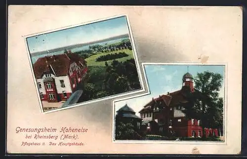 AK Rheinsberg /Mark, Genesungsheim Hohenelse, Pflegehaus II und Hauptgebäude