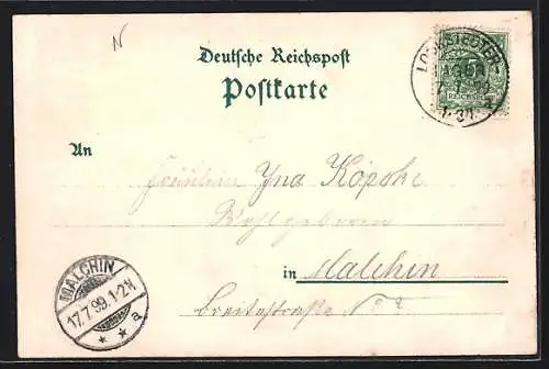 Lithographie Lockstedter Lager, Verwaltung und Post, Wache, Bahnhof