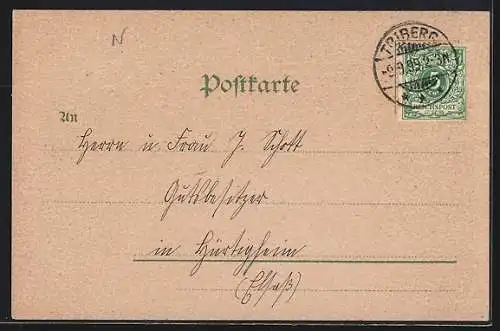 Lithographie Triberg, Ortsansicht, Wasserfall, Bauernhaus
