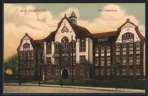 AK Bad Oldesloe, Blick auf die Oberrealschule