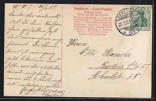 Foto-AK RPH Nr. S-965 /1: Fräulein mit einem Herrn im Kranz, Spielkarten