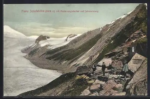 AK Männer am Kaiser Franz-Josef-Haus an der Franz-Josef-Höhe 2422m