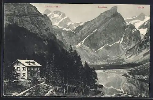 AK Seealpsee, Partie am Seealpsee mit Altmann und Säntis
