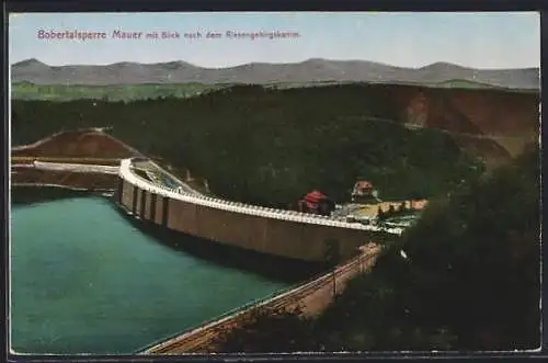 AK Mauer i. Rgb., Bobertalsperre mit Blick nach dem Riesengebirgskamm
