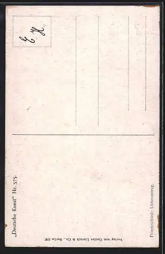 Künstler-AK sign. Priechenfried: Liebesantrag, Paar in einer Stube