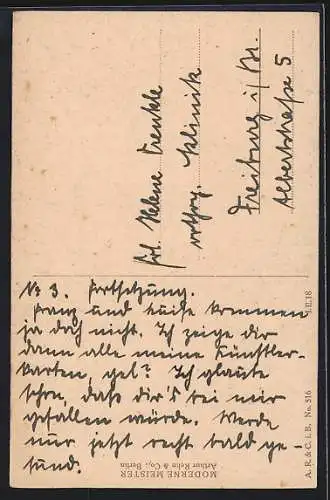 Künstler-AK sign. J. F. Engel: Hirtenjunge in Tracht