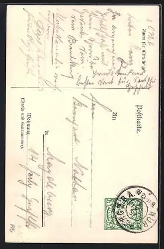 AK Nürnberg, Bayerische Jubiläums-Landes-Ausstellung 1906, Fahnenträger