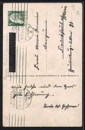 AK Erinnerung an die Thronbesteigung König Ludwig III., Portrait, Kinder mit Krone