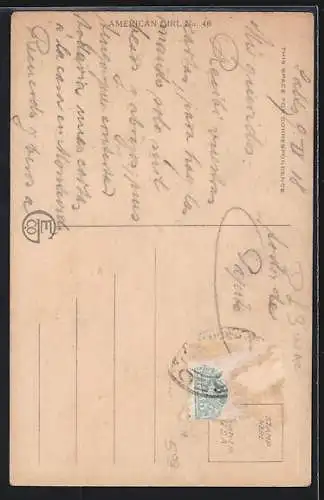 Künstler-AK Alice Luella Fidler: American Girl No. 46