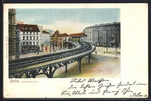 AK Berlin-Kreuzberg, U-Bahnstation am Schlesischen Thor