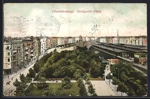 AK Berlin-Charlottenburg, U-Bahnhof am Stuttgarter Platz