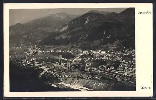 AK Jesenice, Totalansicht vom Berg aus