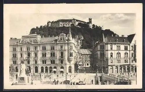 AK Ljubljana, Blick auf die Burg