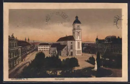 AK Marburg a. D., Blick auf den Dom