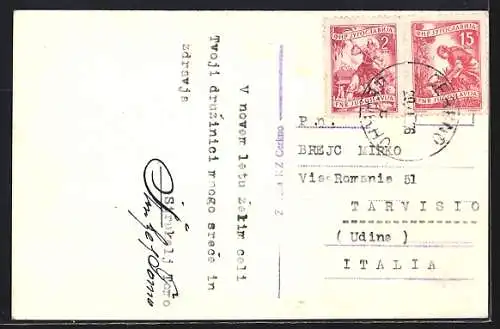 AK Cerkno, Totalansicht gegen die Berge