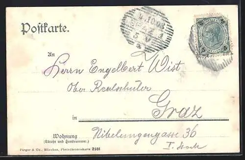 AK Cilli, Blick zur Burgruine