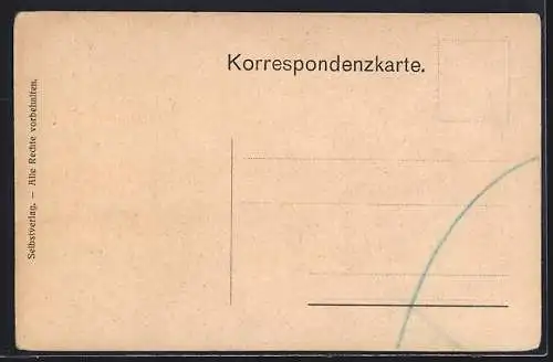 AK Veldes, Kirchturm mit Wunschglocke, Gedicht Das Glöcklein von Veldes