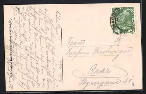 AK Marburg a. d. Drau, Totalansicht vom Berg aus