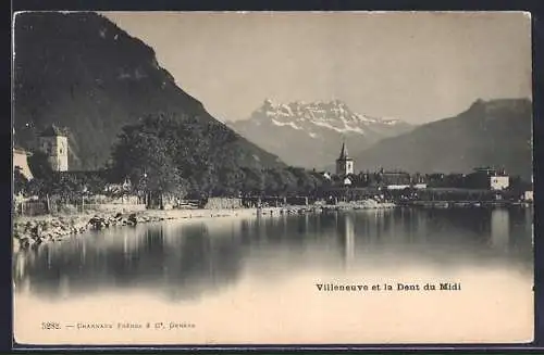 AK Villeneuve, Vue générale et la Dent du Midi