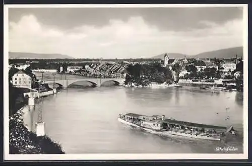 AK Rheinfelden, Teilansicht mit Brücke und Dampfer