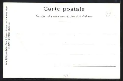 AK Geneve, Vue sur la Place du Molard