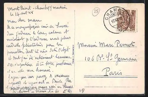 AK Chamby-s-Montreux, Clinique Mont Riant, Le Lac Léman et les Alpes