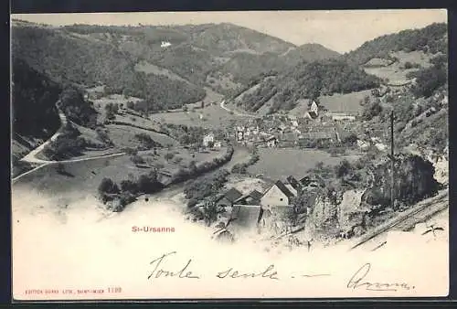 AK Saint-Ursanne, Gesamtansicht