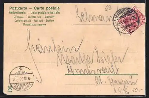 Künstler-AK Alfred Mailick: Paar im Ruderboot Marie