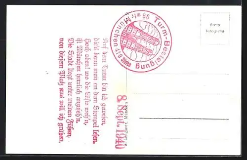 AK München, Rathaus mit Frauenkirche, Feldherrnhalle, Maximilianeum