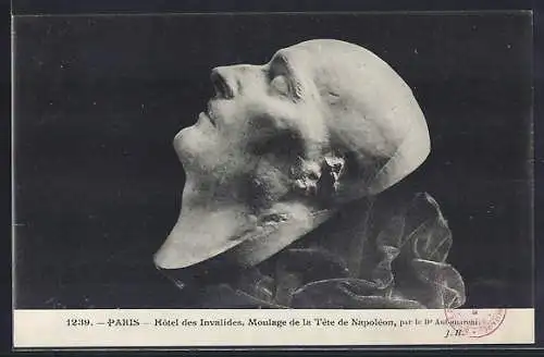 AK Paris, Hôtel des Invalides, Moulage de la Tête de Napoléon