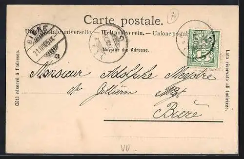 AK Pétrafélix, Strassengabelung am Waldrand