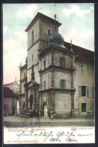 AK Solothurn, Seitenansicht vom Rathaus