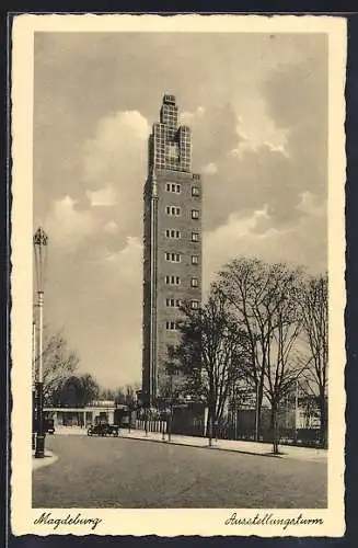AK Magdeburg, Blick auf den Ausstellungsturm