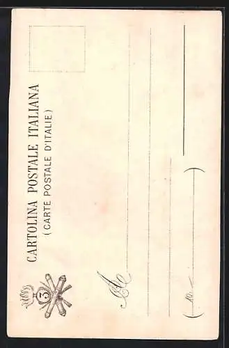 AK 3. Reggimento D' Artiglieria D' Assedio, Artillerie - Soldaten justieren Geschütz, Wappen & Banner