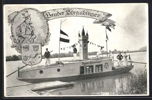 AK Sechs Bayern auf Weltreise mit dem Boot Bruder Straubinger