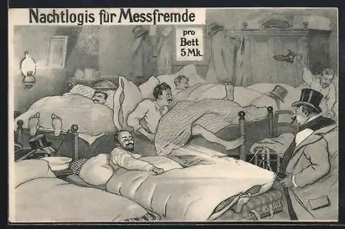 AK Leipzig, Nachtlogis für Messfremde, Leipziger Messe