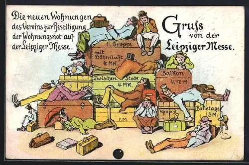 AK Leipzig, Schlafgelegenheiten für Messbesucher, Leipziger Messe