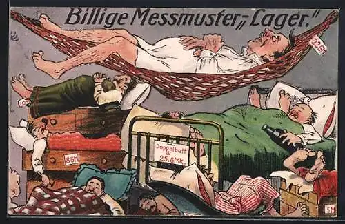 AK Leipziger Messe, Billige Messmuster-Lager, Scherz