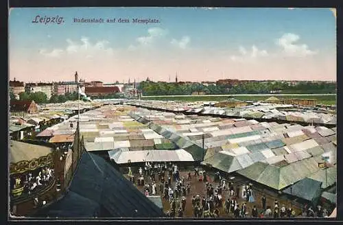 AK Leipzig, Budenstadt auf dem Messplatz, Leipziger Messe