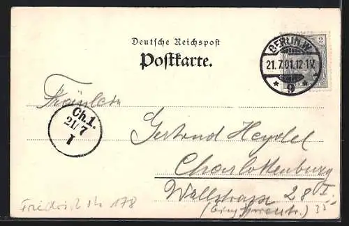 AK Berlin, Blick in den Sommergarten des Kaiser-Kellers, Friedrichstrasse 178