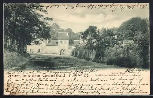 AK Grunewald, Jagdschloss, Schildhorn-Restaurant Hans Kitzhaupt