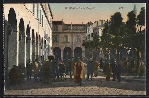 AK Bone, Cap, Rue St-Augustin, Strassenpartie