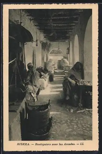 AK Biskra, Boutiquiers sous les Arcades